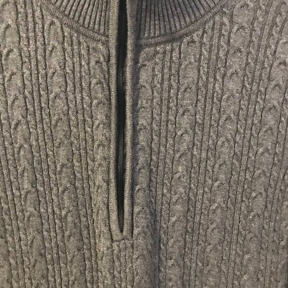Tommy Bahama sweater dress grey women M cable knit cozy warm preppy capsule - Picture 6 of 12